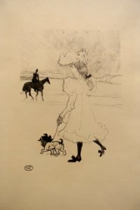 In the Bois de Boulogne, by Henri de Toulouse-Lautrec, 1897, crayon lithograph on wove paper, only state, Wittrock 185 - Montreal Museum of Fine Arts - Montreal, Canada - DSC08808