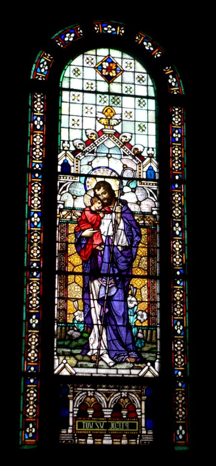 Immaculate Conception Church Omaha S wall window 3a