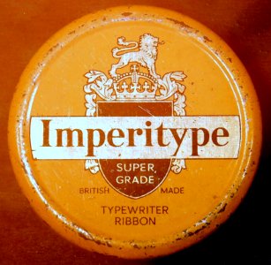 Imperitype typewriter ribbon tin