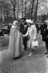 In aanwezigheid koningin Juliana, koning Frederik van Denemarken, prins Bernhard, Bestanddeelnr 923-4677