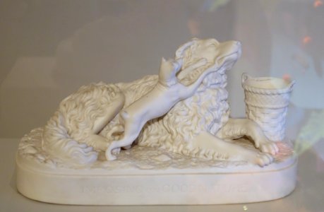 Imposing on Good Nature, Daniel Chester French, made in England, 1871-1872, Parian porcelain - Concord Museum - Concord, MA - DSC05730
