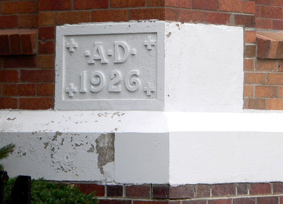 Immaculate Conception Church Omaha cornerstone