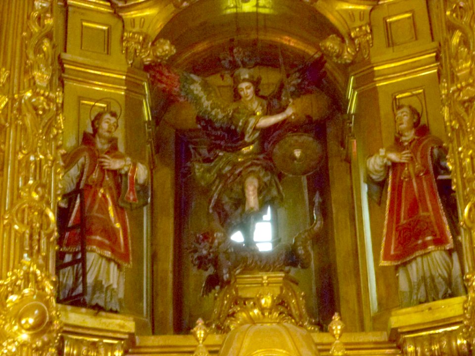 Idiazabal - Iglesia del Señor San Miguel, interiores, retablo mayor 07