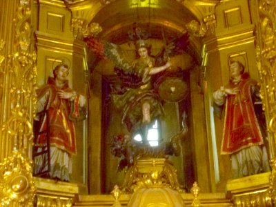Idiazabal - Iglesia del Señor San Miguel, interiores, retablo mayor 07