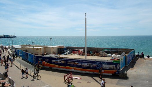 Improvement Work on Brighton Seafront opposite King's Road Arches (July 2020)