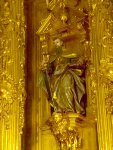 Idiazabal - Iglesia del Señor San Miguel, interiores, retablo mayor 06