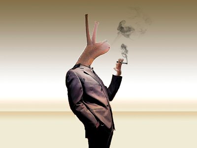 Photoshop smoking cigarette