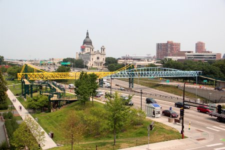 I-94 from Walker Art Center roof, Aug 2018