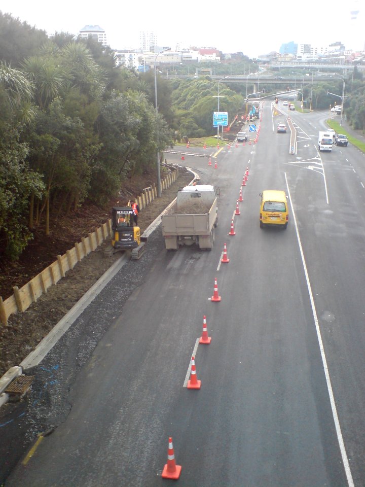 Ian McKinnon Drive Cycle Lane Construction I
