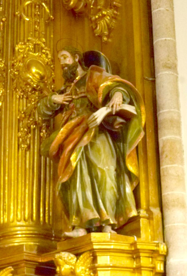 Idiazabal - Iglesia del Señor San Miguel, interiores, retablo mayor 04