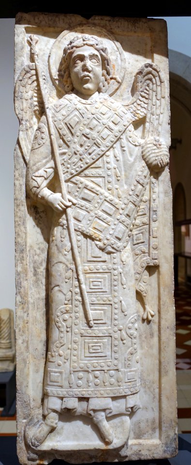 Icon with the Archangel Michael in Relief, Constantinople, 1250-1275, marble - Bode-Museum - DSC03550