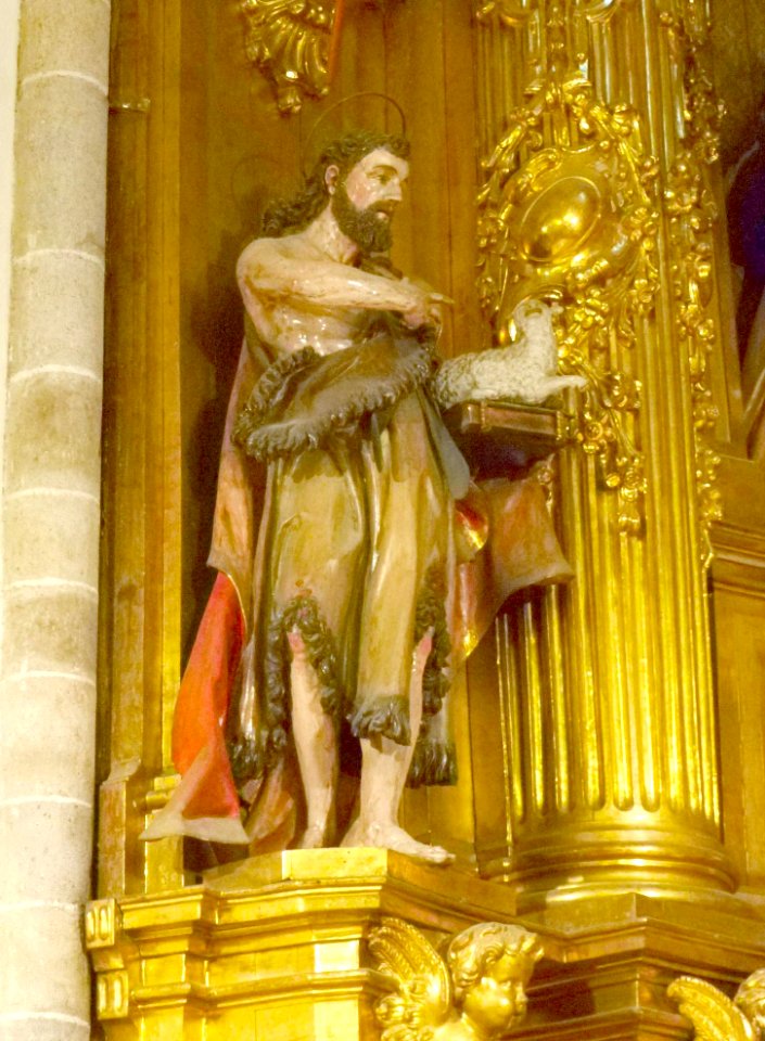 Idiazabal - Iglesia del Señor San Miguel, interiores, retablo mayor 03