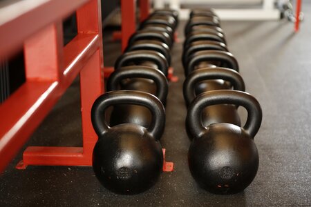 Dumbbell training gym photo