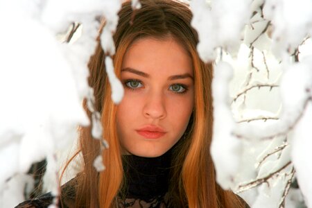 Blonde snow winter