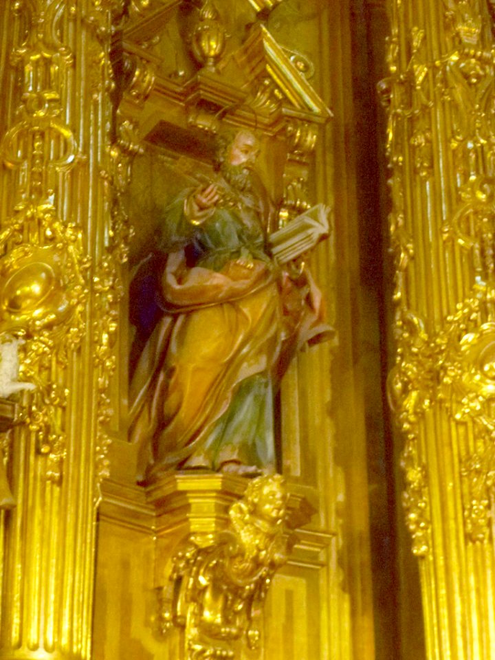 Idiazabal - Iglesia del Señor San Miguel, interiores, retablo mayor 05