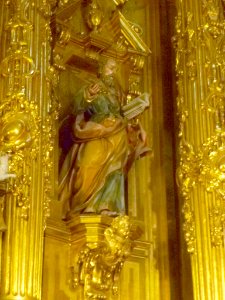 Idiazabal - Iglesia del Señor San Miguel, interiores, retablo mayor 05