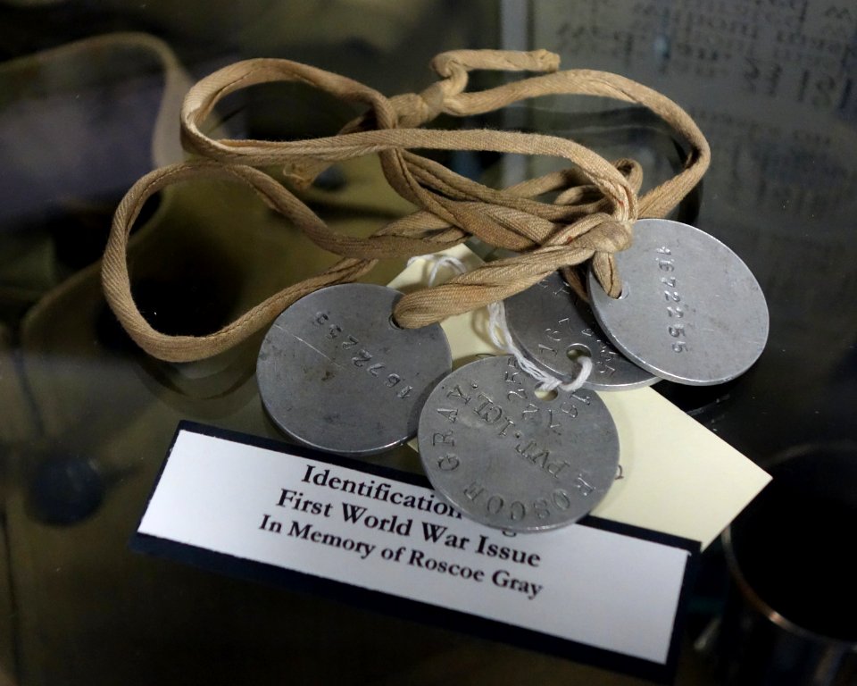 Identification tags, World War I - Fort Devens Museum - DSC07140