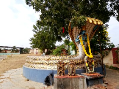 Idol of multiple headed snake at Jagannatha Gattu - Kurnool City