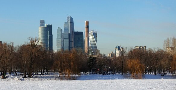 Panorama skyscrapers new city