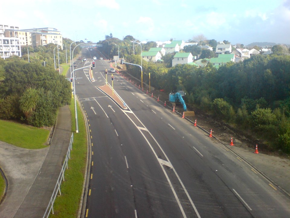Ian McKinnon Drive Cycle Lane Construction II