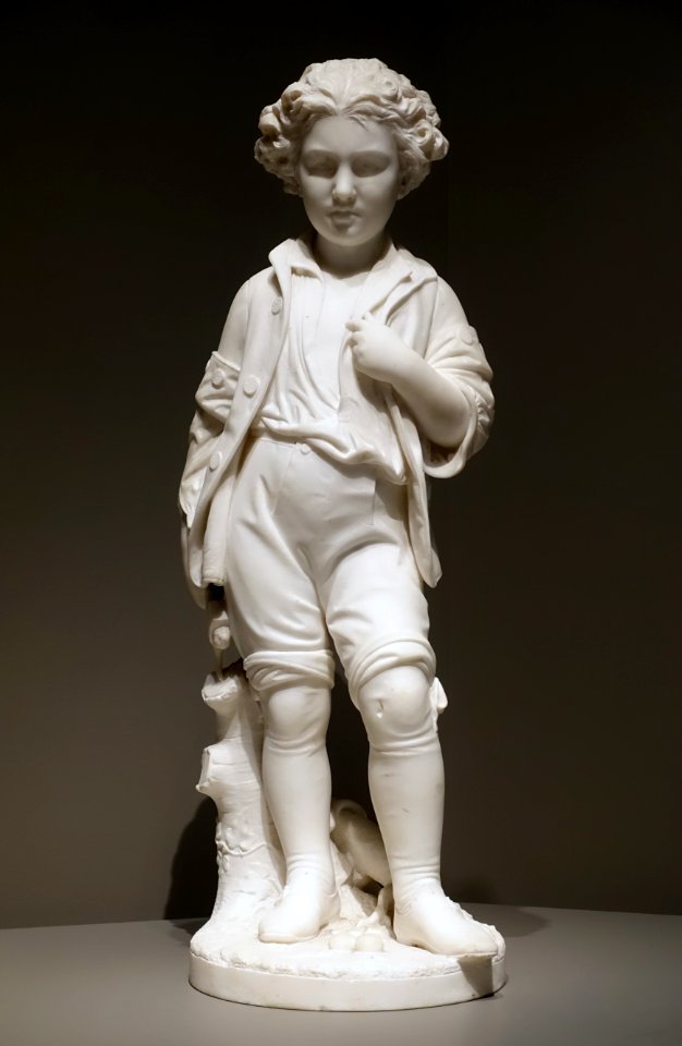 I Cannot Tell a Lie, by Pasquale Romanelli, c. 1850-1870, marble - Portland Museum of Art - Portland, Maine - DSC03951