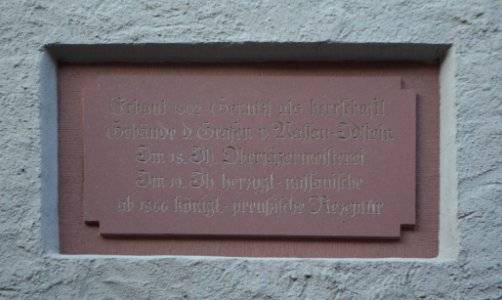 Idstein, Obergasse 16, Tafel 1