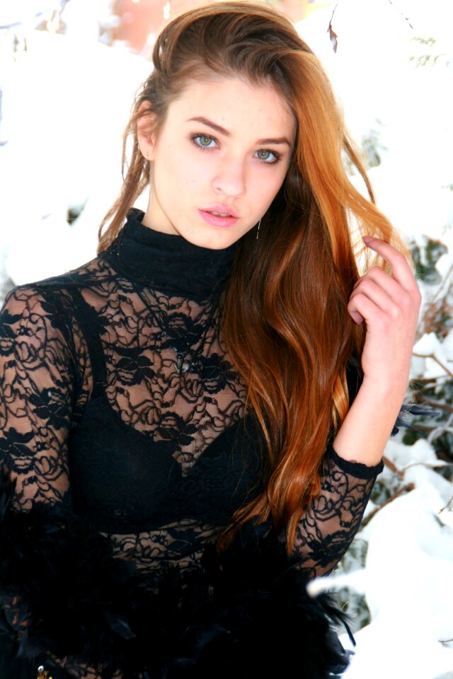 Blonde snow winter