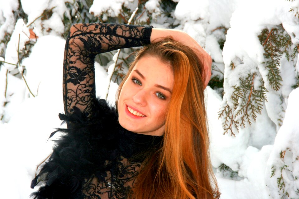Blonde snow winter