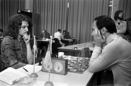 IBM-schaaktoernooi, Jan Timman (links) en Kavalek, Bestanddeelnr 926-5796