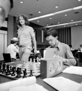 IBM schaaktoernooi, 12e ronde Timman kijkt bij Ribli, Bestanddeelnr 929-8360