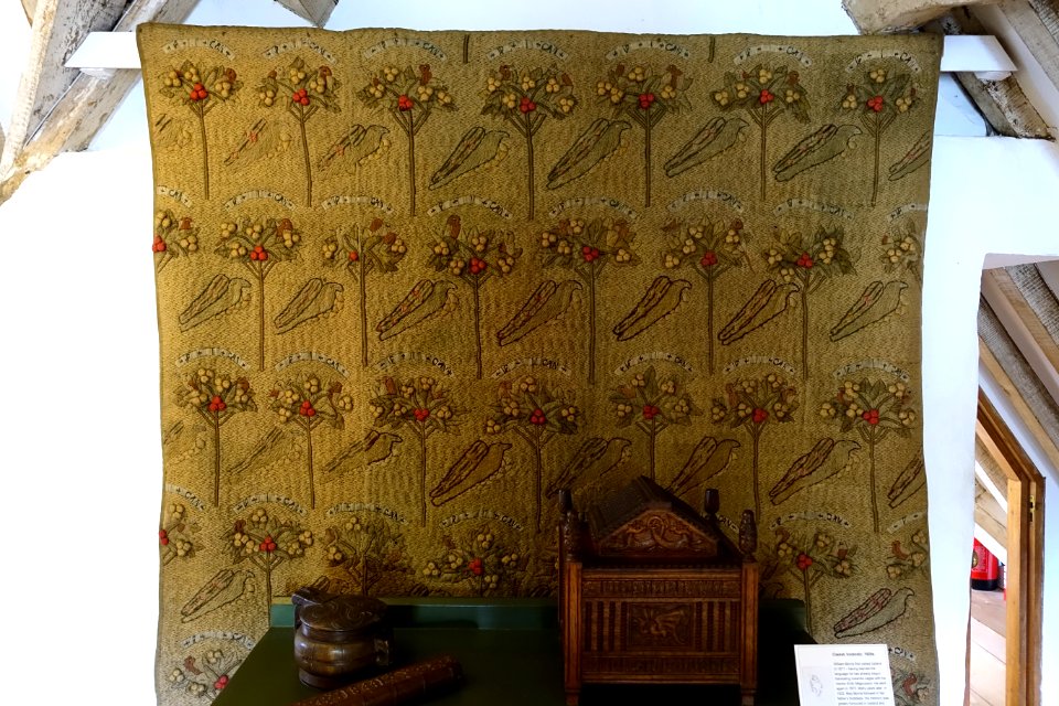 If I Can, by William Morris, 1857, embroidered wool - Kelmscott Manor - Oxfordshire, England - DSC00114