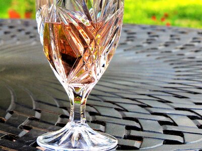 Table outside gray sunset