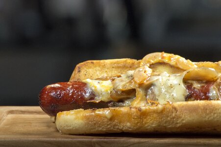 Hot dog sandwich fast food
