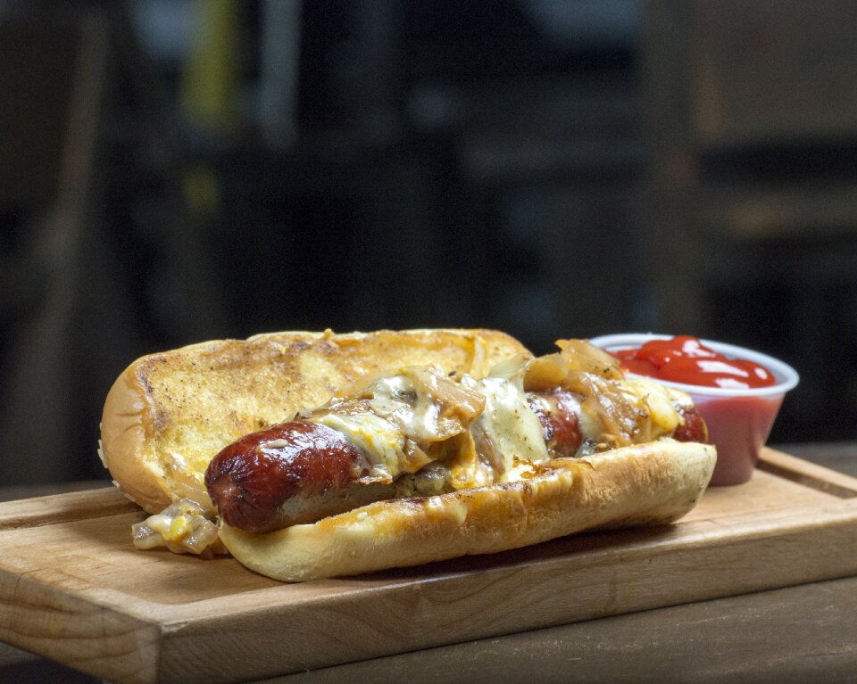 Hot dog sandwich fast food