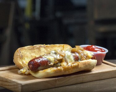 Hot dog sandwich fast food