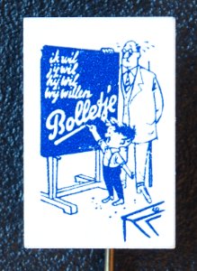 Ikwil, jij wil Bolletje, reclame speldje
