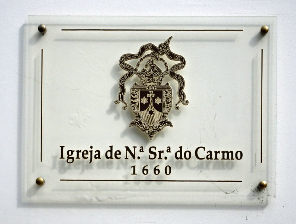 Igreja de Nossa Senhora do Carmo (Funchal) Plaque