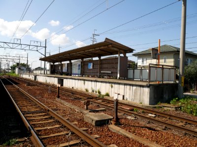 Ichinobe station west bound platform from west 20201014