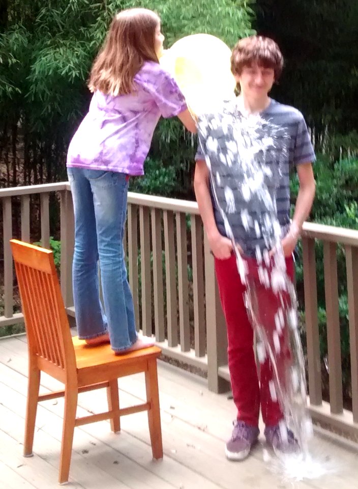 Ice bucket challenge with sister 2