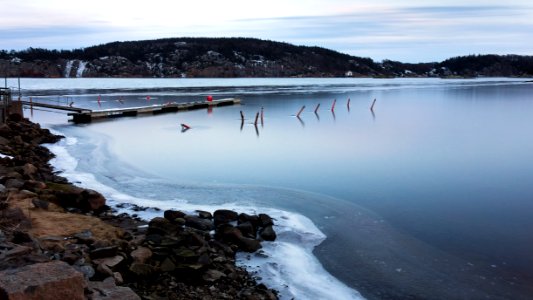 Ice on Gullmarn fjord at Holma boat club 7