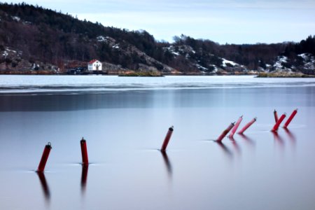 Ice on Gullmarn fjord at Holma boat club 6