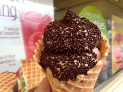 Ice cream waffle cone photo