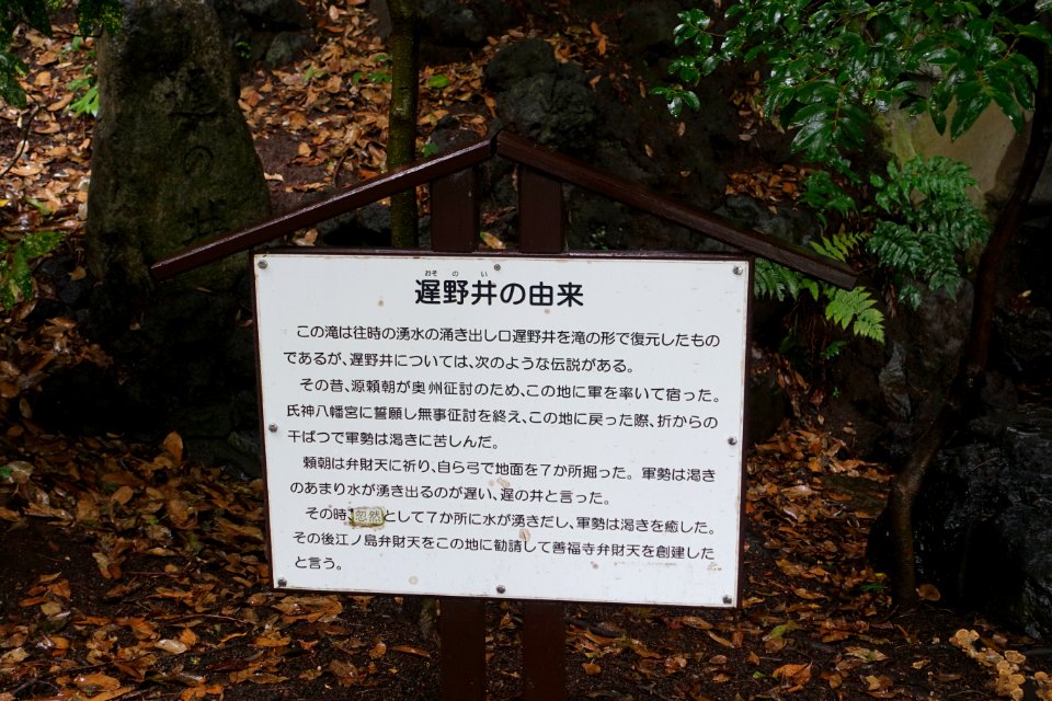 Ichikishima Shrine spring sign - Zenpukuji Park - Suginami, Tokyo - DSC01797