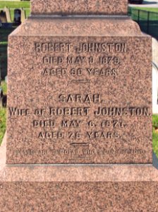 Johnston (Robert and Sarah), Bethel Cemetery, 2015-10-15, 02