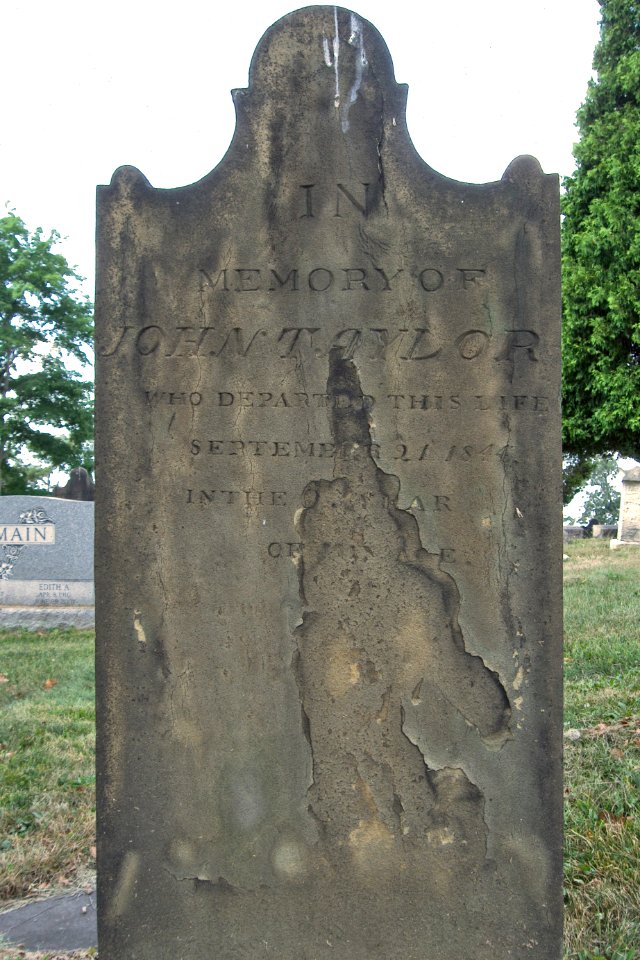 John Taylor Tombstone, Hiland Cemetery, 2015-08-17, 01
