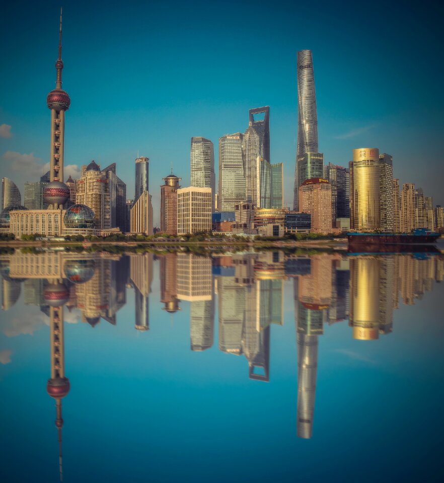 Modern city skyscrapers cityscape