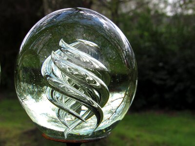 Mirrored transparent ball photo photo