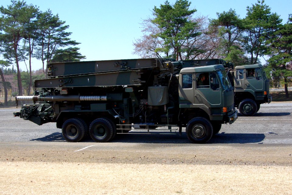 JGSDF Type81 self propelled bridge 20120408-01