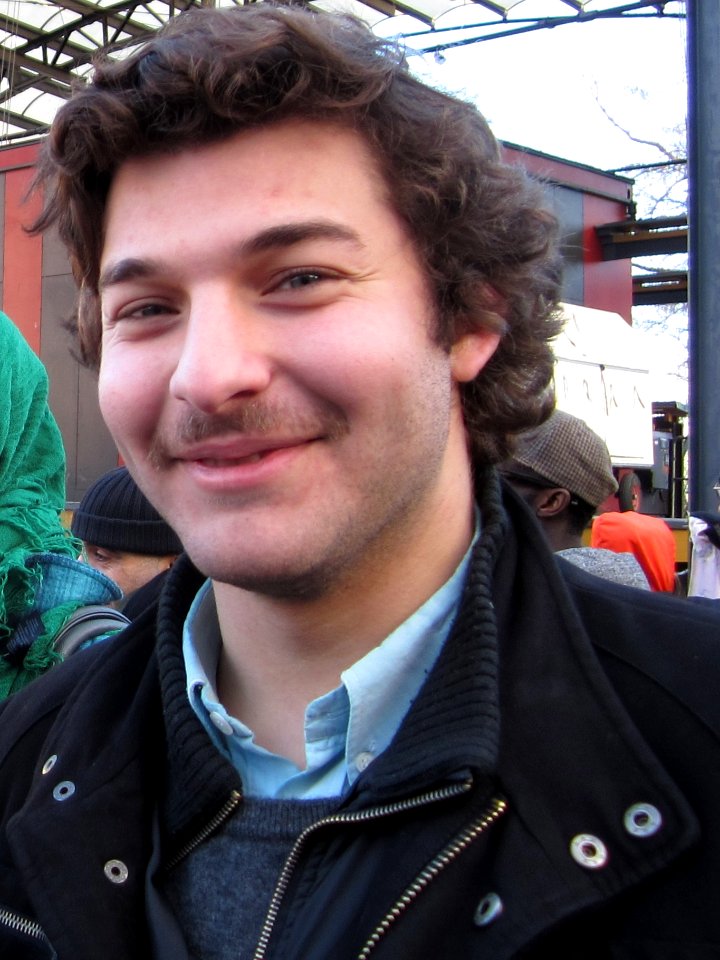 Jonatan Macznik, LUF, at demonstration against Swedish migration policy in Stockholm