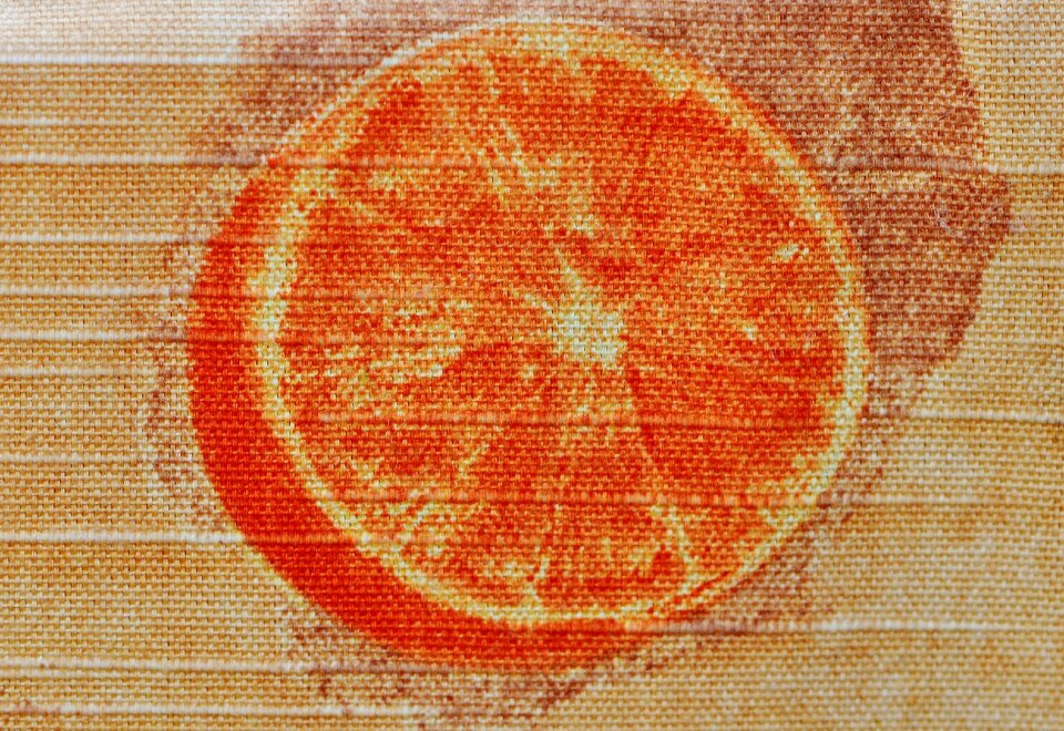 Close up fabric orange